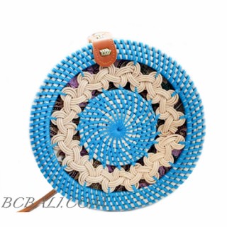 Multi Color Circle Rattan Bags Handwoven Process Braid Trend Design